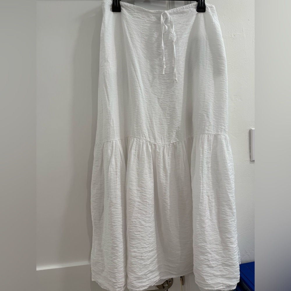 NWT Young Fabulous & Broke white sheer tiered maxi skirt